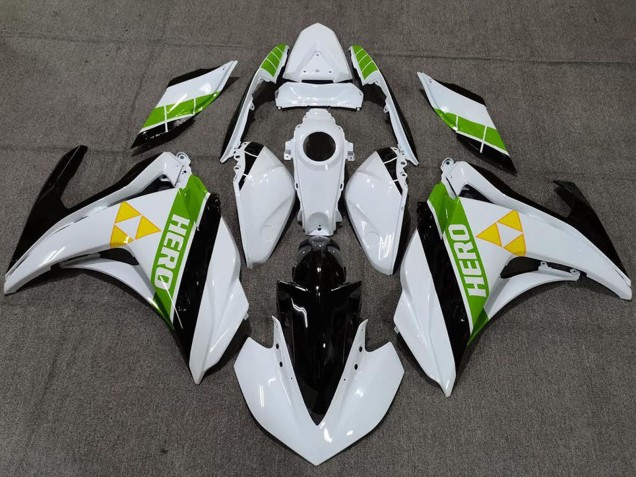 Carene Moto Yamaha R3 2015-2018 - Bianco Verde Nero Lucido