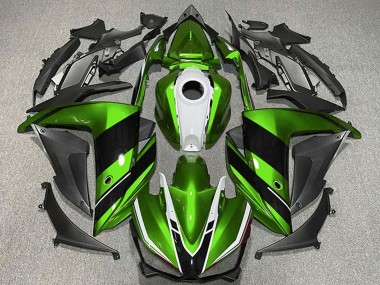 Carene Moto Yamaha R3 2015-2018 - Verde Bianco Nero Lucido