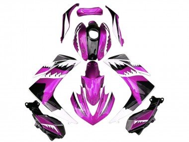 Carene Moto Yamaha R3 2015-2018 - Rosa Bianco Nero Lucido Squalo