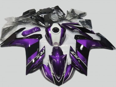 Carena Moto Yamaha R3 2015-2018 - Viola Bianco Nero Lucido