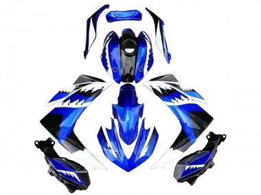 Carene Moto Yamaha R3 2015-2018 - Blu Bianco Nero Squalo