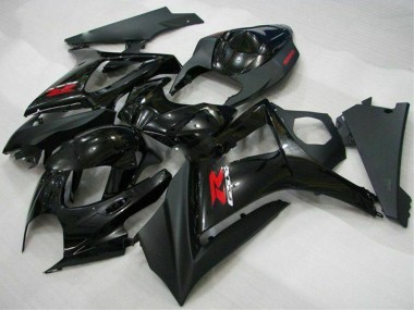 Carena Moto Suzuki GSXR 1000 2007-2008 - Nero Lucido Nero Opaco Rosso