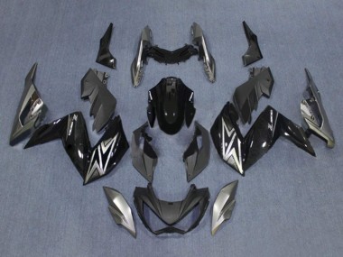 Carena Moto Kawasaki Z250/Z300 2015-2016 - Nero Lucido Argento