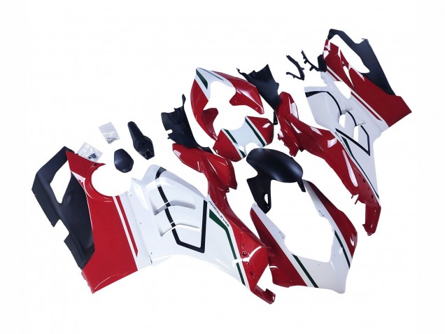 Carena Moto Ducati Panigale V4 V4S 2020-2021 - Bianco Rosso Verde Nero Opaco