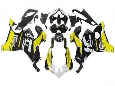 Carena Moto Ducati Panigale V4 V4S 2020-2021 - Giallo Bianco Nero Lucido