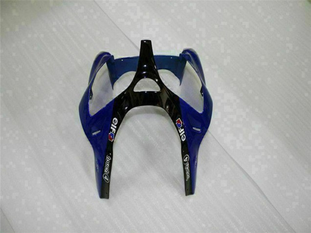 Carena Moto Kawasaki ZX6R 2000-2002 - Blu Nero Lucido Elf Bridgestone