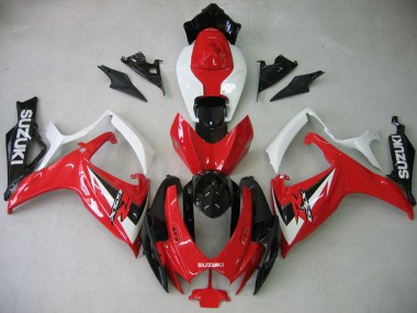 Carena Moto Suzuki GSXR 600 / GSXR 750 2006-2007 - Bianco Rosso Nero Lucido