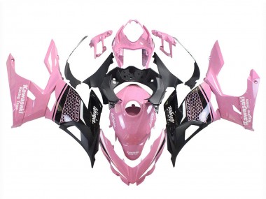 Carena Moto Kawasaki Ninja 400 2018-2024 - Rosa Nero Opaco Honeycomb