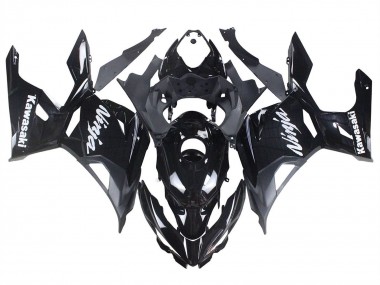 Carena Moto Kawasaki Ninja 400 2018-2024 - Nero Lucido Nero Opaco Bianco Decals