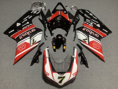 Kit Carena Moto Ducati 848/1098/1198 2007-2014 - Bianco Rosso Nero Lucido