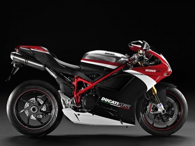 Carena Moto Ducati 848/1098/1198 2007-2014 - Bianco Rosso Nero Lucido
