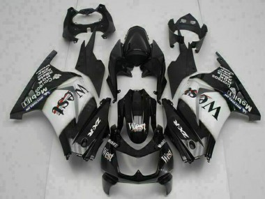 Carena Moto Kawasaki EX250 2008-2012 - Nero Lucido Bianco West