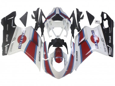 Carena Moto Ducati 1098 2007-2014 - Bianco Rosso Blu Nero Lucido Martini