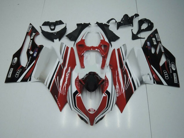 Carena Moto Ducati Panigale 899 2011-2014 - Bianco Rosso Nero Lucido