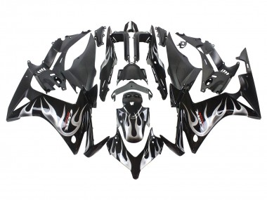 Carena Moto Honda CBR500R 2013-2015 - Nero Lucido Argento Fiamma