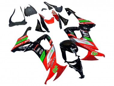 Carena Moto Kawasaki ZX10R 2008-2010 - Rosso Verde Nero