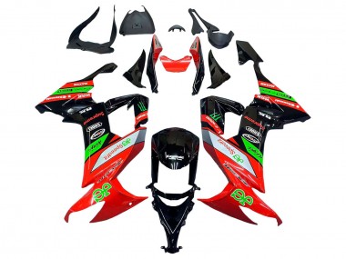 Carena Moto Kawasaki ZX10R 2008-2010 - Rosso Verde Nero