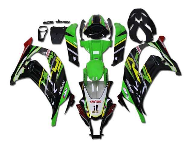 Carena Moto Kawasaki ZX10R 2011-2015 - Verde Giallo Nero Lucido Rosso Showr 1