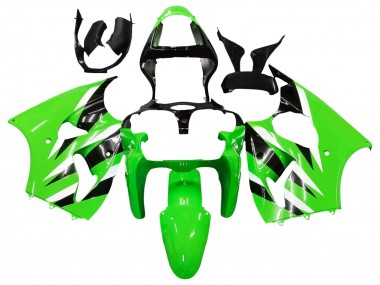 Carena Moto Kawasaki ZX6R 2000-2002 - Verde Bianco Nero
