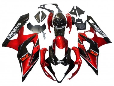 Carena Moto Suzuki GSXR 1000 2005-2006 - Rosso Nero Lucido
