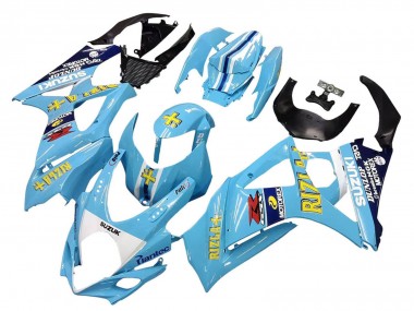 Carena Moto Suzuki GSXR 1000 2007-2008 - Azzurro Chiaro Giallo Nero Motul Rizla