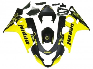 Carena Moto Suzuki GSXR 600 / GSXR 750 2004-2005 - Nero Giallo Jordan