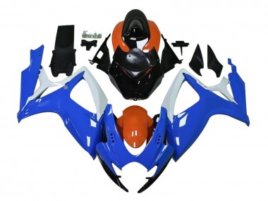 Carena Moto Suzuki GSXR 600 / GSXR 750 2004-2005 - Bianco Blu Arancia Nero