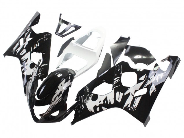 Carena Moto Suzuki GSXR 600 / GSXR 750 2004-2005 - Bianco Nero