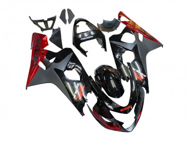 Carena Moto Suzuki GSXR 600 / GSXR 750 2004-2005 - Nero Grigio Rosso