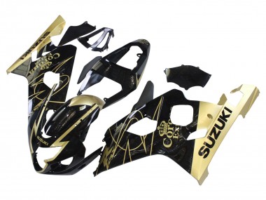 Carena Moto Suzuki GSXR 600 / GSXR 750 2004-2005 - Nero Lucido Oro Corona