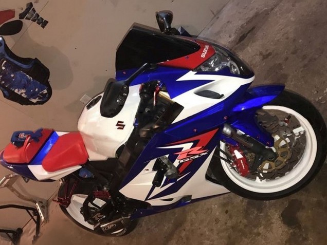 Carena Moto Suzuki GSXR 600 / GSXR 750 2004-2005 - Bianco Blu Rosso