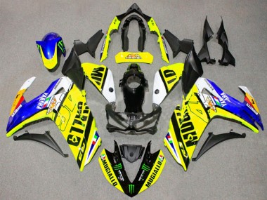 Carena Moto Yamaha YZF R3/R25 2015-2018 - Giallo Blu Nero Mostro