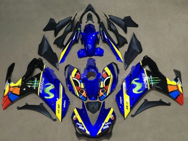 Carena Moto Yamaha YZF R3/R25 2015-2018 - Blu Giallo Rosso Nero Verde Mostro