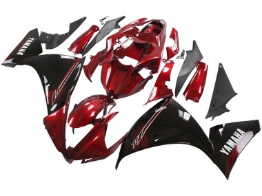 Carena Moto Yamaha YZF 1000 R1 2012-2014 - Rosso Nero Lucido