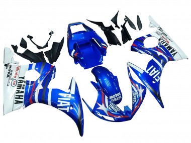 Carena Moto Yamaha YZF R6 2003-2004 - Bianco Blu Fiat Motul Kastinee