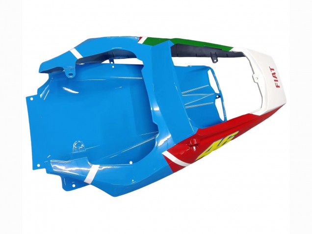 Carena Moto Yamaha YZF R6S 2006-2009 - Bianco Blu Verde Rosso Kastinee Dunlop Motul