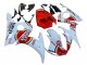 Carena Moto Yamaha YZF R6S 2006-2009 - Bianco Rosso Lucky Strike Motul