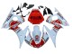 Carena Moto Yamaha YZF R6S 2006-2009 - Bianco Rosso Lucky Strike Motul