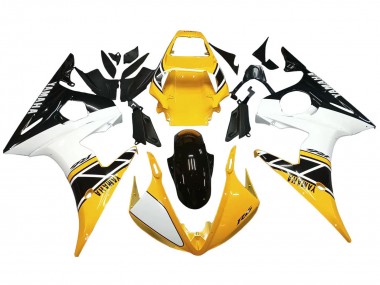 Carena Moto Yamaha YZF R6S 2006-2009 - Giallo Bianco Nero Lucido