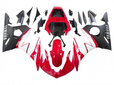 Carena Moto Yamaha YZF R6S 2006-2009 - Rosso Bianco Nero Opaco