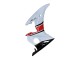 Carena Moto Yamaha YZF R6S 2006-2009 - Bianco Rosso Nero Lucido