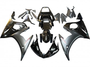 Carena Moto Yamaha YZF R6S 2006-2009 - Nero Lucido Nero Opaco Oro Camaleonte