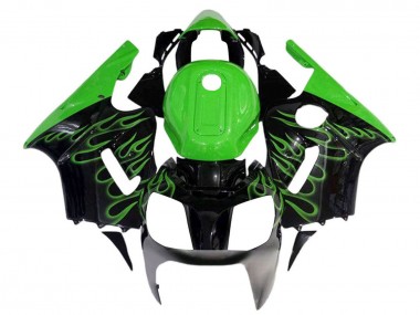 Carena Moto Kawasaki ZX12R 2002-2006 - Nero Lucido Verde Fiamma