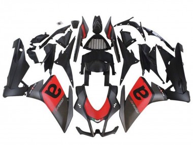 Carena Moto Aprilia RSV4 1000 2009-2015 - Nero Opaco Rosso