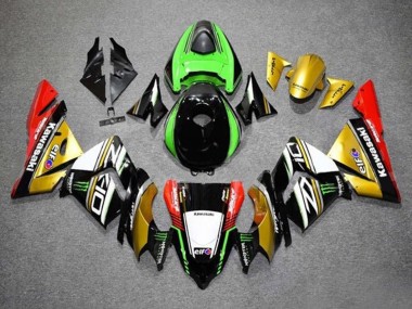 Carena Moto Kawasaki ZX10R 2004-2005 - Oro Nero Verde Bianco Rosso