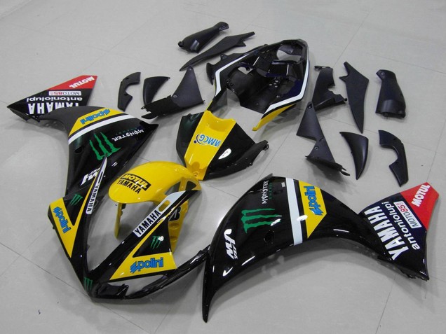 Carena Moto Yamaha YZF R1 2012-2014 - Giallo Bianco Nero Rosso Verde Mostro