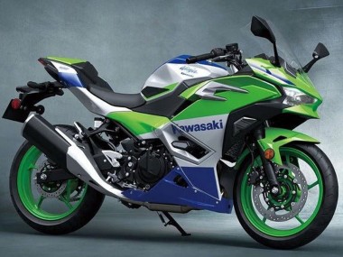 Carena Moto Kawasaki Ninja 500 EX500R 2024-2025 - Argento Verde Blu