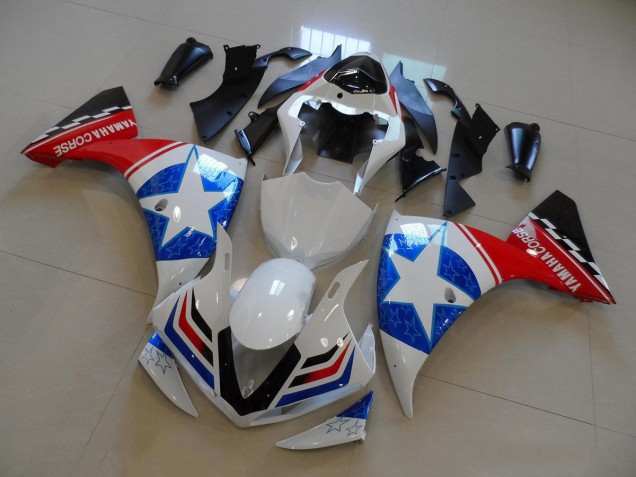 Carena Moto Yamaha YZF R1 2012-2014 - Bianco Blu Rosso Nero Stella