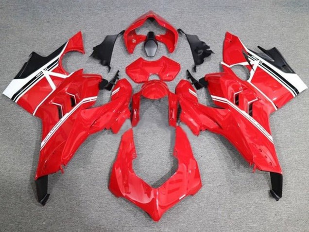 Carena Moto Ducati Panigale V4 V4S 2020-2021 - Bianco Rosso Nero Lucido Banda