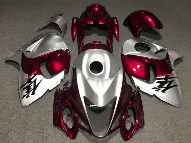 Carene Moto Suzuki GSXR 1300 Hayabusa 2008-2020 - Argento Rosso Scuro